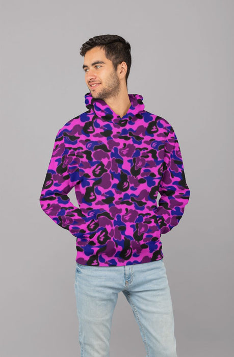 Trance Purple Campfludge Men Sublimation Hoodie