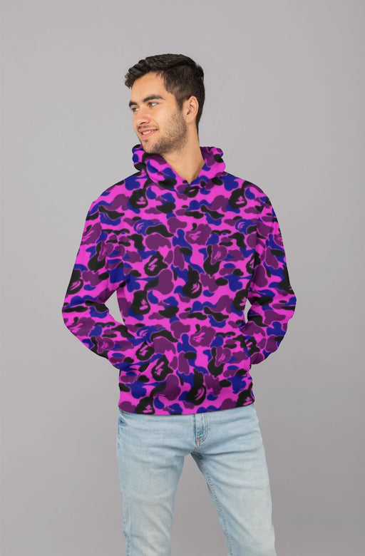 Trance Purple Campfludge Men Sublimation Hoodie