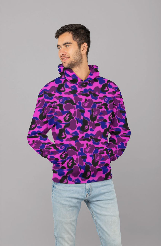 Trance Purple Campfludge Men Sublimation Hoodie