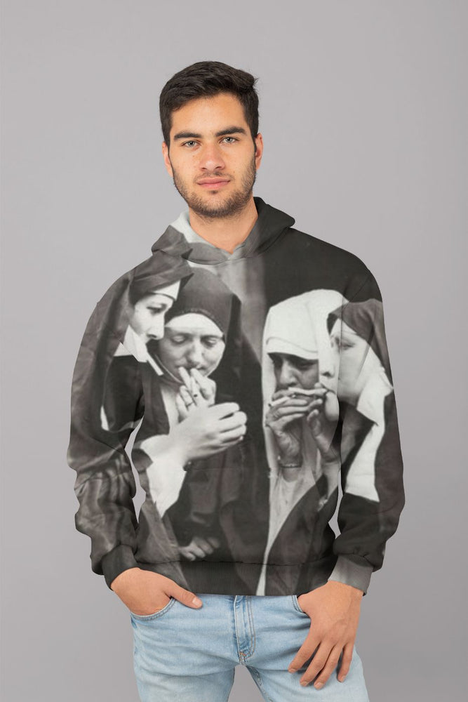 Nuns-smoking-prints (1) Men Sublimation Hoodie