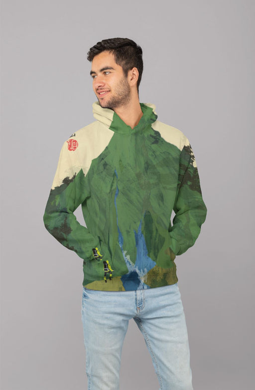 The mountain, while feeling (1) Men Sublimation Hoodie