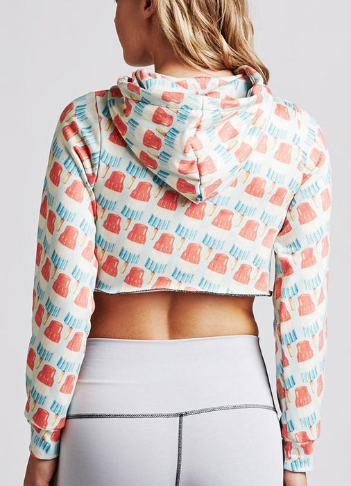 Virgin Teez Pull Over Hoodie Red Lolly Stick Crop Hoodie
