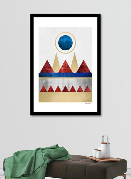 LUVD Framed Art Prints Red Mountains  Frame