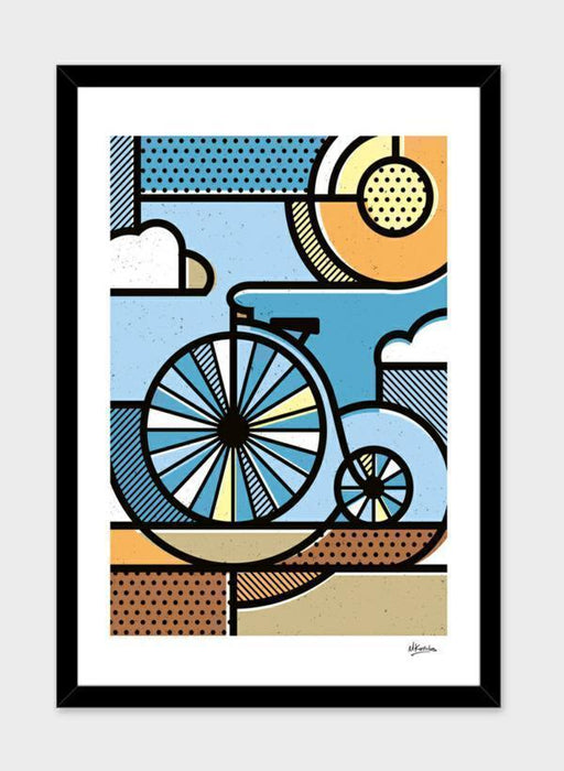 LUVD Framed Art Prints Riding through clouds  Frame