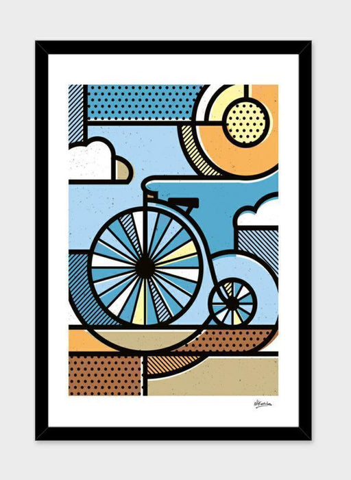 LUVD Framed Art Prints Riding through clouds  Frame