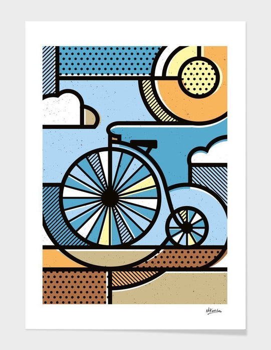 LUVD Framed Art Prints Riding through clouds  Frame
