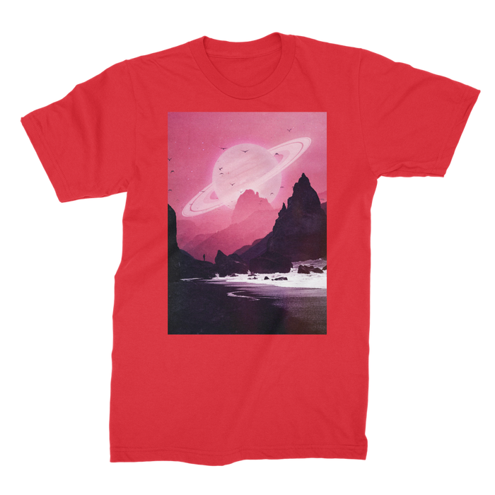 VIRGIN TEEZ Men T-Shirts Red / Male / S Roseate Premium Jersey Men's T-Shirt