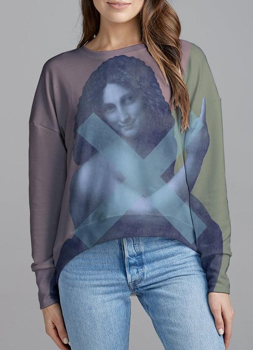 Virgin Teez Sweat Shirt Sad Mona Sweat Shirt
