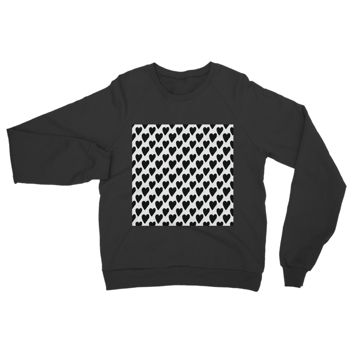 VIRGIN TEEZ Sweat shirt Black / S Small Hearts Classic Adult Sweatshirt