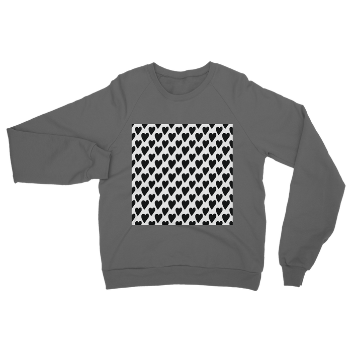 VIRGIN TEEZ Sweat shirt Dark Grey / S Small Hearts Classic Adult Sweatshirt