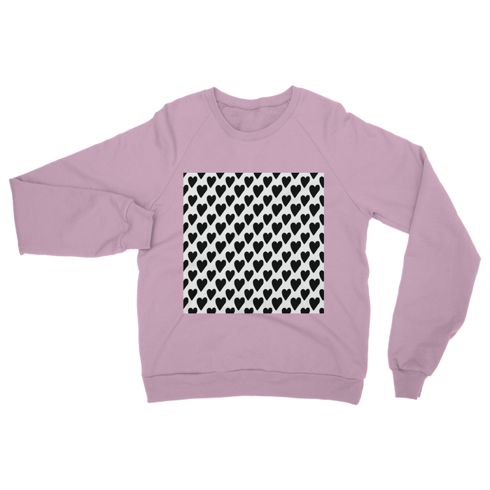 VIRGIN TEEZ Sweat shirt Light Pink / S Small Hearts Classic Adult Sweatshirt