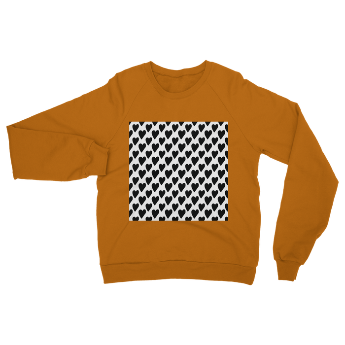 VIRGIN TEEZ Sweat shirt Orange / S Small Hearts Classic Adult Sweatshirt