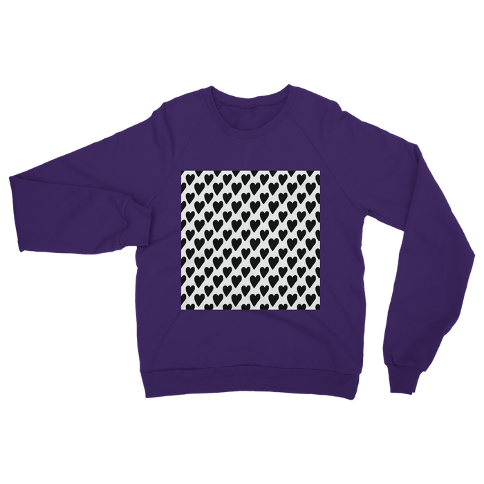 VIRGIN TEEZ Sweat shirt Purple / S Small Hearts Classic Adult Sweatshirt