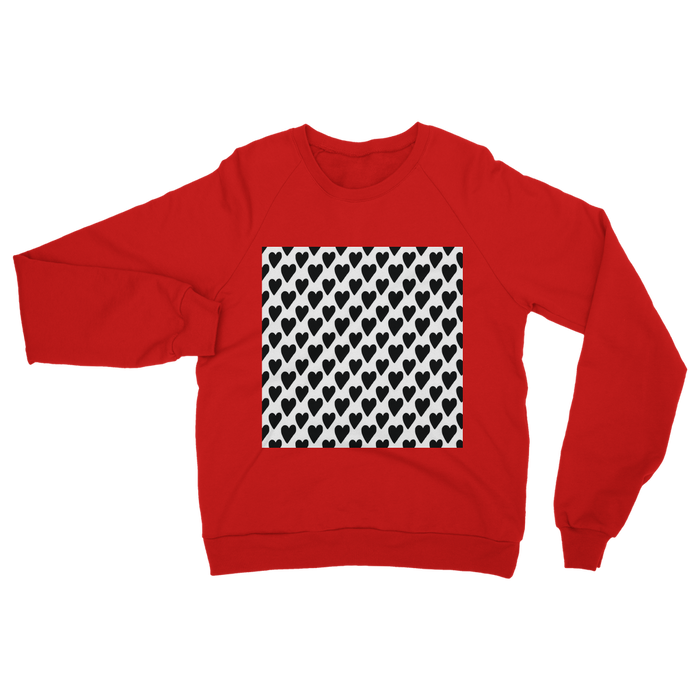 VIRGIN TEEZ Sweat shirt Red / S Small Hearts Classic Adult Sweatshirt
