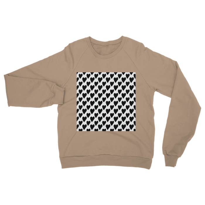 VIRGIN TEEZ Sweat shirt Nude / S Small Hearts Classic Adult Sweatshirt