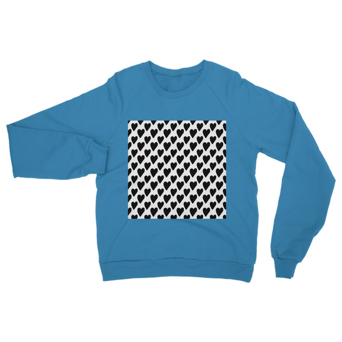 VIRGIN TEEZ Sweat shirt Sapphire / S Small Hearts Classic Adult Sweatshirt