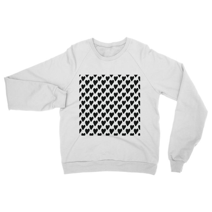 VIRGIN TEEZ Sweat shirt White / S Small Hearts Classic Adult Sweatshirt