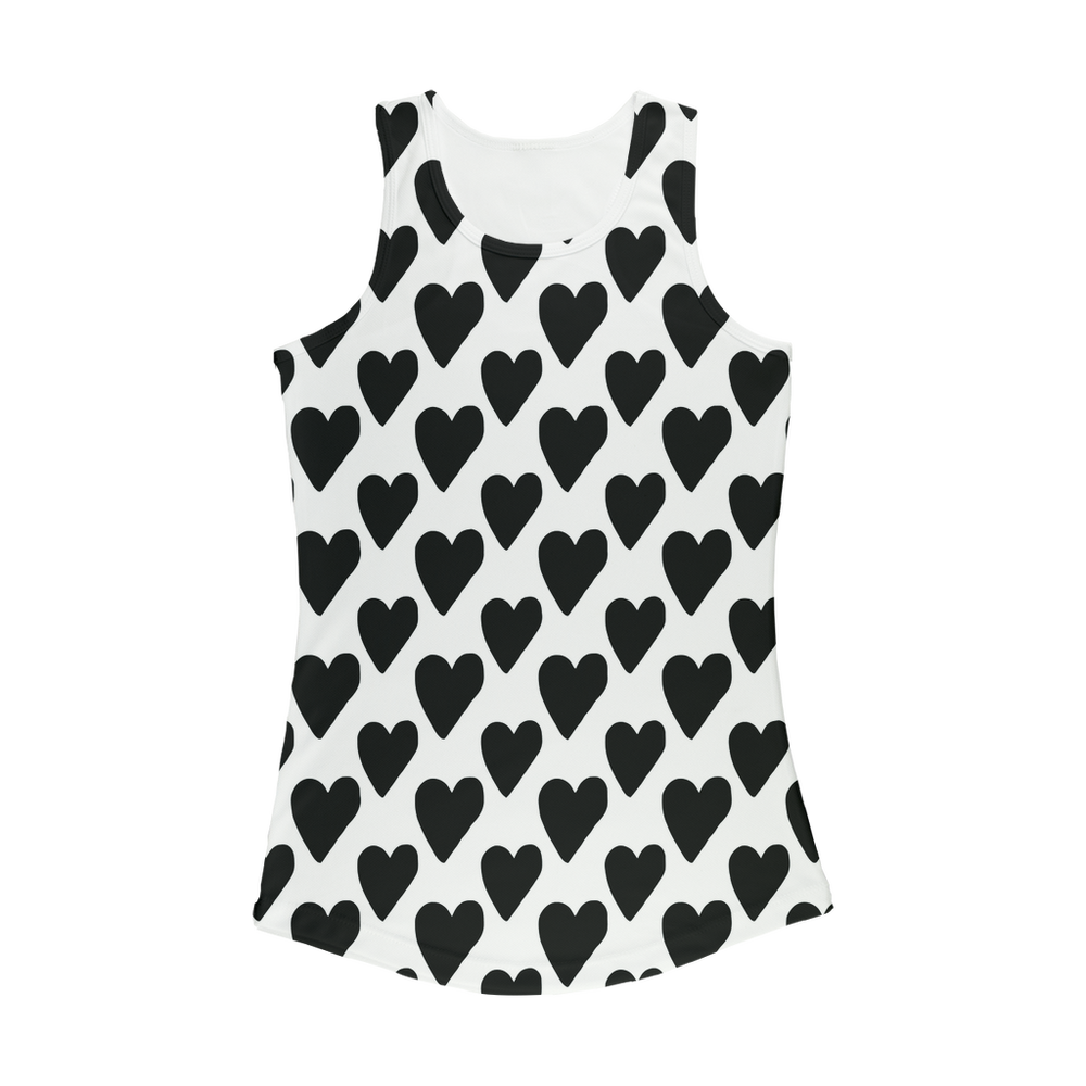 VIRGIN TEEZ Women Tank top White / XS Small Hearts Women Performance Tank Top