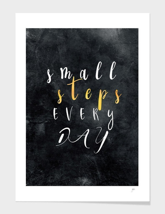 LUVD Framed Art Prints Small Steps Every Day #motivation #quotes Frame