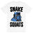 GYM FIT T-SHIRT SNAKE SQUATS PARODY T-SHIRT