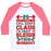 Virgin Teez  Baseball Tee Unisex Classic Baseball Tee / x-small / White/Neon Pink SOMEONE CALL SANTA CLAUS I'M ABOUT TO SLEIGH THIS WORKOUT UNISEX CLASSIC BASEBALL TEE