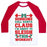 Virgin Teez  Baseball Tee Unisex Classic Baseball Tee / x-small / White/Red SOMEONE CALL SANTA CLAUS I'M ABOUT TO SLEIGH THIS WORKOUT UNISEX CLASSIC BASEBALL TEE