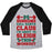 Virgin Teez  Baseball Tee Unisex Tri-Blend Baseball Tee / small / Athletic Gray / Black SOMEONE CALL SANTA CLAUS I'M ABOUT TO SLEIGH THIS WORKOUT UNISEX TRI-BLEND BASEBALL TEE