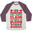 Virgin Teez  Baseball Tee Unisex Tri-Blend Baseball Tee / small / Oatmeal / Maroon SOMEONE CALL SANTA CLAUS I'M ABOUT TO SLEIGH THIS WORKOUT UNISEX TRI-BLEND BASEBALL TEE