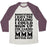 Virgin Teez  Baseball Tee Unisex Tri-Blend Baseball Tee / small / Oatmeal / Maroon SOMETIMES I HAVE THE FEELING I COULD SIGN UP FOR CARDIO THEN I THINK MMM BETTER NOT UNISEX TRI-BLEND BASEBALL TEE