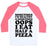 Virgin Teez  Baseball Tee Unisex Classic Baseball Tee / x-small / White/Neon Pink SOMETIMES I'M HEALTHY & SOMETIMES OOPS I EAT HALF A PIZZA UNISEX CLASSIC BASEBALL TEE