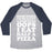 Virgin Teez  Baseball Tee Unisex Tri-Blend Baseball Tee / small / Athletic Gray / Navy SOMETIMES I'M HEALTHY & SOMETIMES OOPS I EAT HALF A PIZZA UNISEX TRI-BLEND BASEBALL TEE