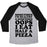 Virgin Teez  Baseball Tee Unisex Tri-Blend Baseball Tee / small / Athletic Gray / Black SOMETIMES I'M HEALTHY & SOMETIMES OOPS I EAT HALF A PIZZA UNISEX TRI-BLEND BASEBALL TEE