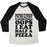 Virgin Teez  Baseball Tee Unisex Tri-Blend Baseball Tee / small / Oatmeal / Black SOMETIMES I'M HEALTHY & SOMETIMES OOPS I EAT HALF A PIZZA UNISEX TRI-BLEND BASEBALL TEE
