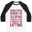Virgin Teez  Baseball Tee Unisex Classic Baseball Tee / x-small / White/Black SOMETIMES I WAKE UP AND THINK I SHOULD BE LIFTING UNISEX CLASSIC BASEBALL TEE