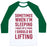 Virgin Teez  Baseball Tee Unisex Classic Baseball Tee / x-small / White/Dark Green SOMETIMES I WAKE UP AND THINK I SHOULD BE LIFTING UNISEX CLASSIC BASEBALL TEE