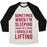 Virgin Teez  Baseball Tee Unisex Tri-Blend Baseball Tee / small / Oatmeal / Black SOMETIMES I WAKE UP AND THINK I SHOULD BE LIFTING UNISEX TRI-BLEND BASEBALL TEE