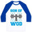 Virgin Teez  Baseball Tee Unisex Classic Baseball Tee / x-small / White/Blue SON OF WOD UNISEX CLASSIC BASEBALL TEE