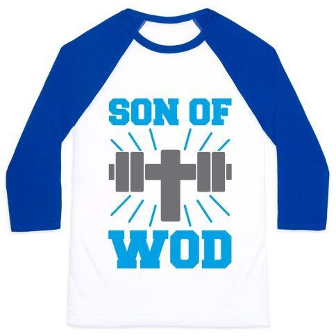 Virgin Teez  Baseball Tee Unisex Classic Baseball Tee / x-small / White/Blue SON OF WOD UNISEX CLASSIC BASEBALL TEE