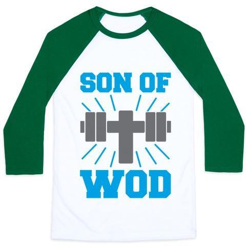 Virgin Teez  Baseball Tee Unisex Classic Baseball Tee / x-small / White/Dark Green SON OF WOD UNISEX CLASSIC BASEBALL TEE