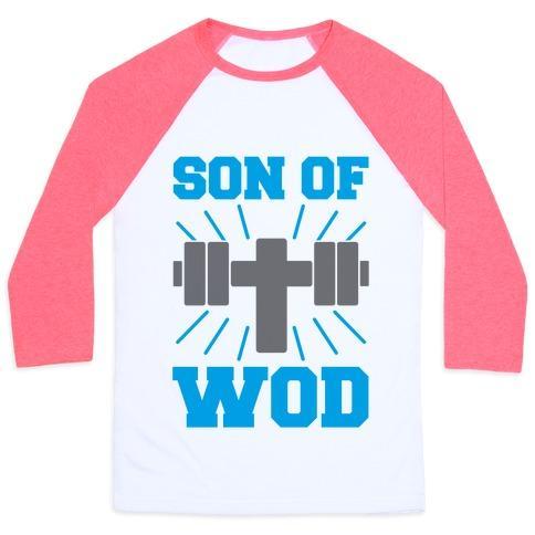 Virgin Teez  Baseball Tee Unisex Classic Baseball Tee / x-small / White/Neon Pink SON OF WOD UNISEX CLASSIC BASEBALL TEE
