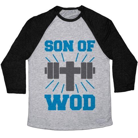 Virgin Teez  Baseball Tee Unisex Tri-Blend Baseball Tee / small / Athletic Gray / Black SON OF WOD UNISEX TRI-BLEND BASEBALL TEE