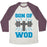 Virgin Teez  Baseball Tee Unisex Tri-Blend Baseball Tee / small / Oatmeal / Maroon SON OF WOD UNISEX TRI-BLEND BASEBALL TEE