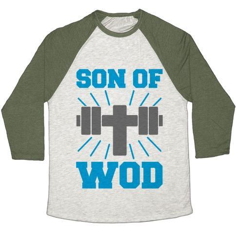Virgin Teez  Baseball Tee Unisex Tri-Blend Baseball Tee / small / Oatmeal / Moss SON OF WOD UNISEX TRI-BLEND BASEBALL TEE