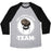 Virgin Teez  Baseball Tee Unisex Tri-Blend Baseball Tee / small / Athletic Gray / Black SOOT SPRITE LIFTING TEAM UNISEX TRI-BLEND BASEBALL TEE
