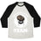 Virgin Teez  Baseball Tee Unisex Tri-Blend Baseball Tee / small / Oatmeal / Black SOOT SPRITE LIFTING TEAM UNISEX TRI-BLEND BASEBALL TEE
