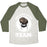 Virgin Teez  Baseball Tee Unisex Tri-Blend Baseball Tee / small / Oatmeal / Moss SOOT SPRITE LIFTING TEAM UNISEX TRI-BLEND BASEBALL TEE