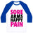 Virgin Teez  Baseball Tee Unisex Classic Baseball Tee / x-small / White/Blue SORE ARMS, HAPPY PAIN UNISEX CLASSIC BASEBALL TEE