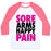 Virgin Teez  Baseball Tee Unisex Classic Baseball Tee / x-small / White/Neon Pink SORE ARMS, HAPPY PAIN UNISEX CLASSIC BASEBALL TEE