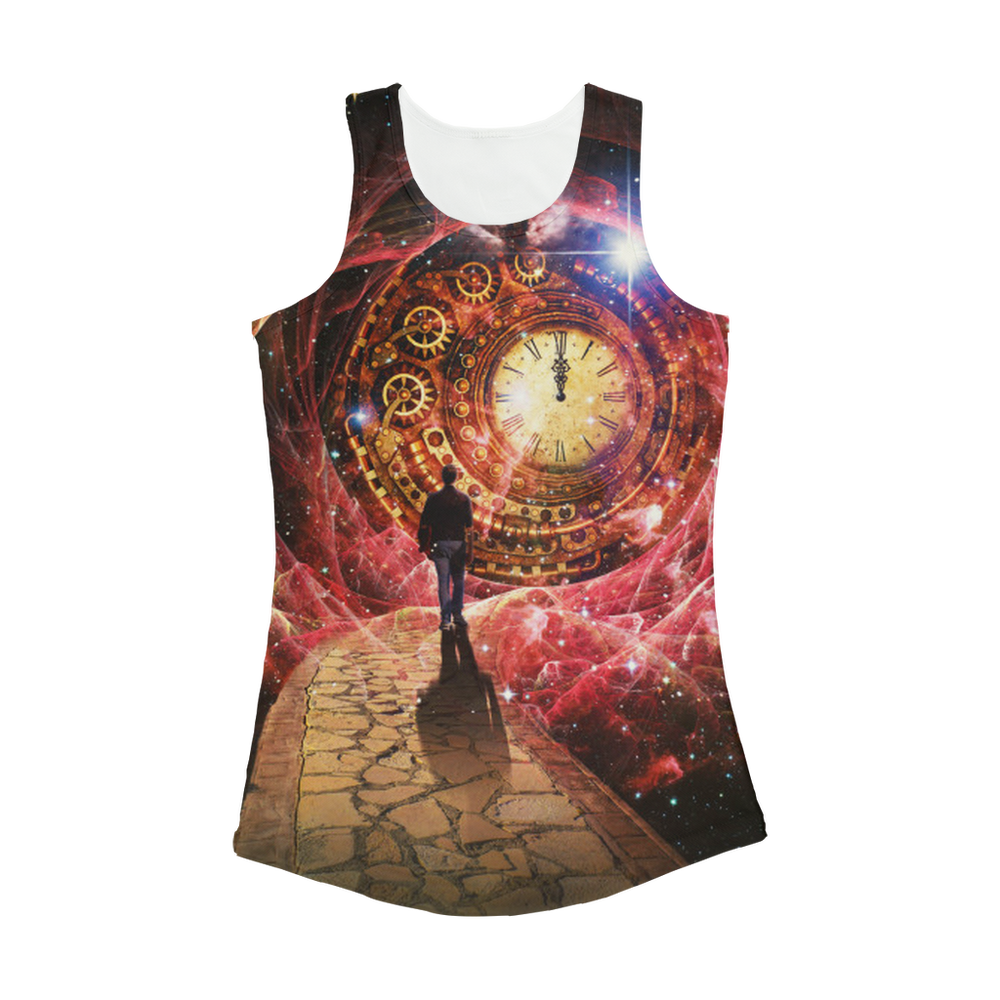 VIRGIN TEEZ Women Tank top White / XS Space and Time Women Performance Tank Top