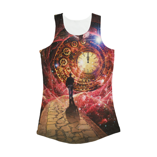 VIRGIN TEEZ Women Tank top White / XS Space and Time Women Performance Tank Top